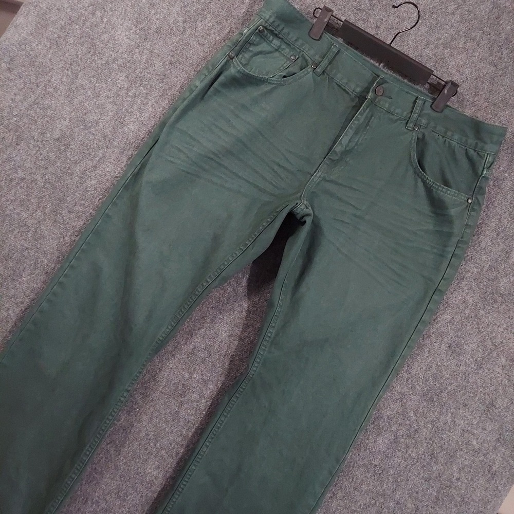 Vintage Rocawear Pants‎ Mens 38x32 Green Classic Fit Denim Skater Y2K Baggy